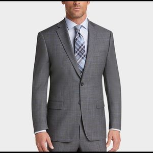 Calvin Klein Gray Plaid Modern Fit Suit